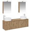 vidaXL Set di Armadi da Bagno 5 pcs Rovere Artigianale