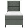 vidaXL Letto a molle con materasso Grigio scuro 200 x 80 cm Tessuto