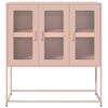vidaXL Credenza Rosa 100,5x39x107 cm in Acciaio Laminato a Freddo