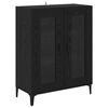 vidaXL Credenza Rovere Nero 69,5 x 34 x 180 cm Legno multistrato