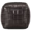 vidaXL Pouf Nero 40x40x40 cm in Vera Pelle di Capra