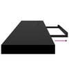 vidaXL Scaffale a Parete Nero 120x23,5x3,8 cm in MDF