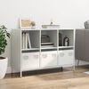vidaXL Credenza Bianca 101,5x39x73,5 cm in Acciaio Laminato a Freddo