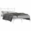 vidaXL Giroletto con Testiera Metallo Bianco 120x190 cm