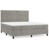 vidaXL Giroletto a Molle con Materasso Grigio Chiaro 140x200cm Velluto