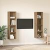 vidaXL Set mobile TV 4 pcs Rovere artigianale 37 x 37 x 72 cm