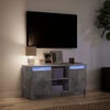 vidaXL Mobile Porta TV con LED Grigio Cemento 100x34x50 cm Truciolato