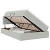 vidaXL Letto con contenitore LED e materasso Grigio Chiaro