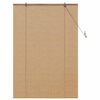 vidaXL Tenda a rullo con tende Marrone 120 x 160 cm Bamb&ugrave;
