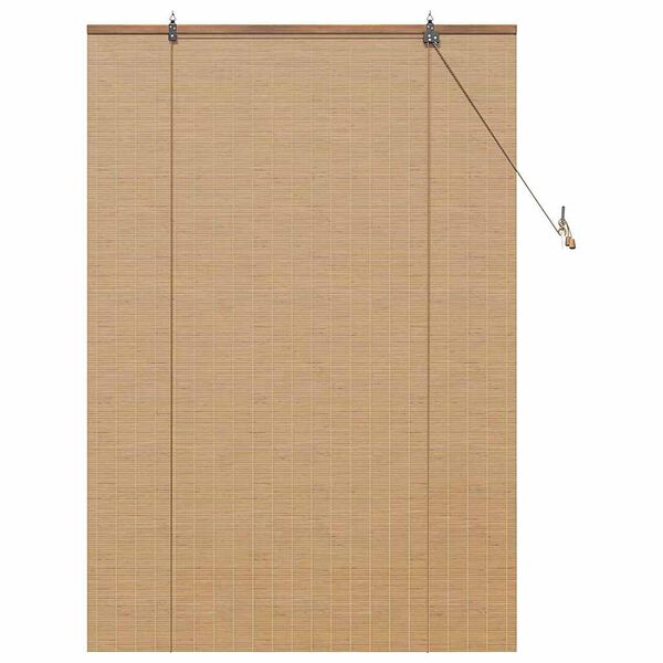 vidaXL Tenda a rullo con tende Marrone 120 x 160 cm Bamb&ugrave;