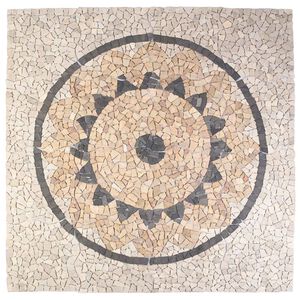 vidaXL Piastrelle Mosaic con Motivo Girasole Multicolore 120 x 120 cm