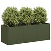 vidaXL Fioriera Verde Oliva 120x40x40 cm in Acciaio Laminato a Freddo