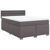 vidaXL Giroletto a Molle con Materasso Grigio 160x200 cm in Similpelle