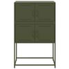 vidaXL Credenza Verde Oliva 68,5x38,5x107 cm in Acciaio