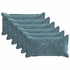 vidaXL Federa 6 pz HOUTEN Blu 40 x 70 cm Tessuto Chenille