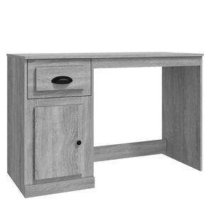 vidaXL Scrivania Cassetto Grigio Sonoma 115x50x75 cm Legno Multistrato