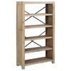 vidaXL Libreria a 5 Ripiani 80x30x140 cm in Legno Massello di Acacia