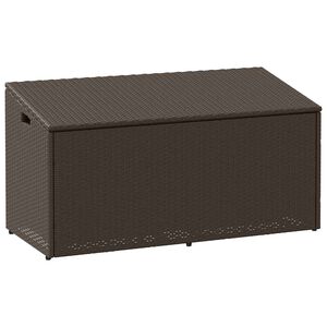 vidaXL Baule da Giardino Marrone 110x50x58 cm in Polyrattan