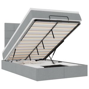 vidaXL Struttura Letto Pouf con Materasso 120x190 cm in Tessuto