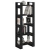 vidaXL Libreria/Divisorio Nero 60x35x160 cm Legno Massello