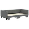 vidaXL Divano Letto con Letto Estraibile Grigio Scuro 100x200 Tessuto