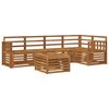 vidaXL Set divano sezionale 6 pcs Naturale Legno di Acacia Massello