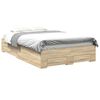 vidaXL Struttura del letto Marrone 120 x 200 cm Legno ingegnerizzato
