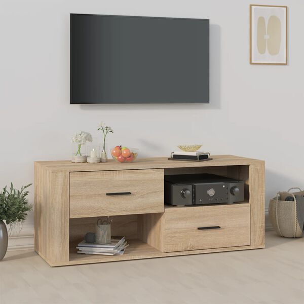 vidaXL Mobile per TV Rovere Sonoma 100x35x40 cm Legno Multistrato