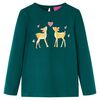 Maglietta da Bambino a Maniche Lunghe Verde Scuro 116