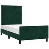 vidaXL Giroletto senza Materasso Verde Scuro 90x200 cm in Velluto