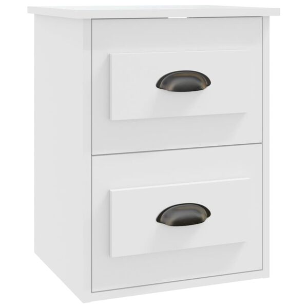 vidaXL Comodino a Parete Bianco 41,5x36x53 cm