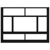 vidaXL Mensola da parete in rovere nero 75x16x55 cm in legno ingegnerizzato