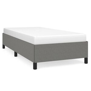 vidaXL Giroletto senza Materasso Grigio Scuro 90x200 cm Tessuto