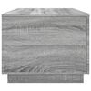 vidaXL Tavolino da Soggiorno con Luci LED Grigio Sonoma 90x50x40 cm
