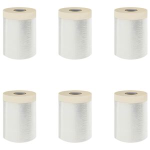 vidaXL Telo per Polvere con Nastro Adesivo 6 pz Trasparente HDPE