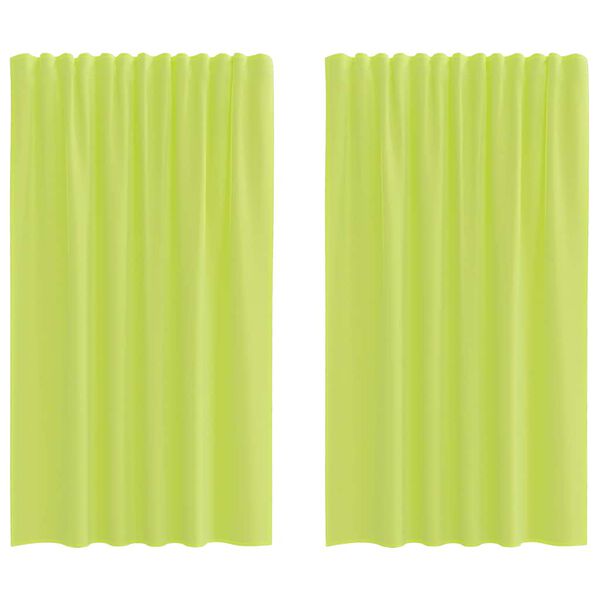 vidaXL Tende in Voile con Linguetta 2 pz Verde Mela