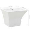 vidaXL Lavabo a Parete in Ceramica Bianco 500x450x410 mm