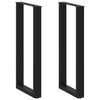 vidaXL Gambe per tavolo da bar a forma di U 2 pz nere 40x(100-101) cm in acciaio
