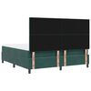 vidaXL Letto a molle con materasso Verde Scuro 180 x 200 cm Tessuto