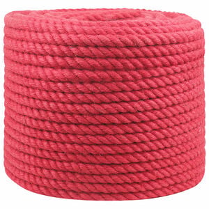 vidaXL Corda di Juta 14 mm Rosso 100% juta Tossa