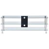 vidaXL Mobile Porta TV Trasparente 120x40x40 cm Vetro Temperato