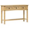 vidaXL Tavolo Consolle "Corona" 114x34,5x73 cm in Legno Massello di Pino