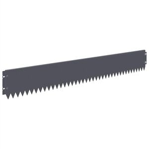 vidaXL Bordura per Prato 10 pcs 103 x 15 cm Acciaio Antracite