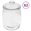 vidaXL Barattoli di Vetro con Coperchio 2 pz 3850 ml