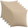 vidaXL Federa 6 pz HEERLEN Tortora 40 x 40 cm corduroy