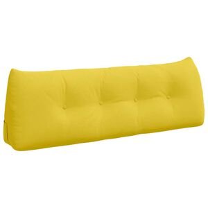 vidaXL Cuscino per Schiena Giallo Chiaro 140 x 24 x 50 cm Tessuto