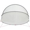 vidaXL Dome Piscina Grigio e arancione 405 x 405 x 192 cm
