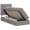 vidaXL Letto con contenitore e materasso Tortora 90 x 200 cm Tessuto