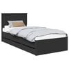 vidaXL Struttura del letto Nero 90 x 190 cm Legno Ingegnerizzato