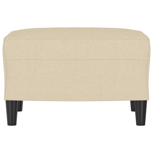 vidaXL Poggiapiedi Crema 60x50x41 cm in Tessuto